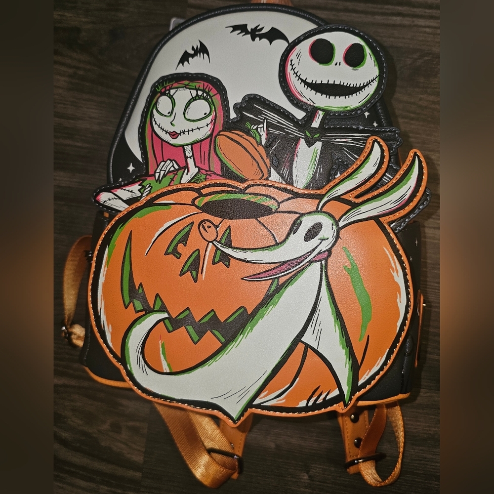 NWT Loungefly Disney 100 Nightmare Before Christmas GITD  Mini Backpack